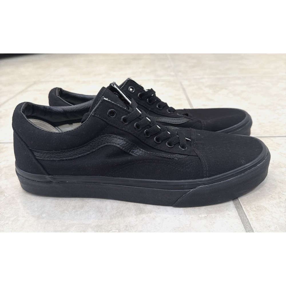Vans Old Skool Mens Size 10 Triple Black Gum Athletic Skateboard Shoes Sneakers